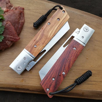 SHOOZIZ yeni Katlanır Mutfak Bıçağı Açık Cep EDC Bıçak Orman Avcılık Kamp hayatta kalma bıçağı Sebze Kesici Çok Aracı EDC