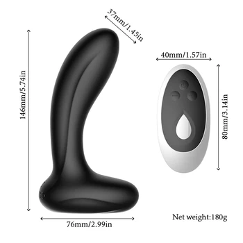 Silikon 10 Hızları Yapay Penis Vibratör Erkek Titreşimli prostat masaj aleti G Noktası Stimülatörü Butt Anüs Anal Vibratör Seks Oyuncak Eşcinsel Erkekler için