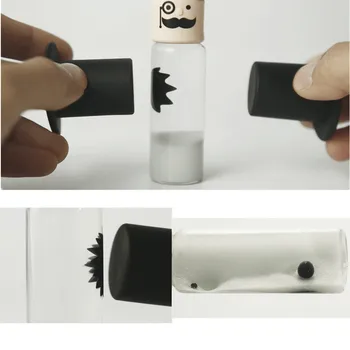 Silindirik Ferrofluid Bir Şişe Neodimyum Mıknatıs Ofis Oyuncaklar Anti Stres Oyuncaklar Ferrofluid Sıvı Ekran Manyetik Sıvı
