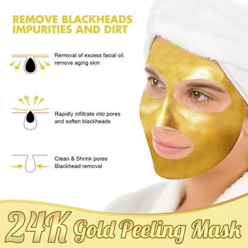 Soyma maskesi Kaldırmak Altın Gözyaşı Çekme Maskesi Siyah Nokta Anti - Siyah Makyaj Çıkarıcı yüz için maske Kadın Siyah Maske Cilt Bakımı