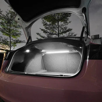 Süper Parlak 33cm Esnek LED bagaj lambası Tesla Modeli 3 Bagaj Kargo Alanı Aydınlatma atmosfer ışığı İnteriorModification