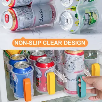 Taşınabilir Soda Buzdolabı Mutfak İçin Organizatör Olabilir Buzdolabı Depolama Kutusu Taşınabilir Olabilir İçki Soda Depolama Bira Drin Raf Olabilir