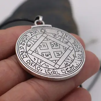 Tılsım Pentagramı Anahtar Solomon Mühür Kolye Kolye Muska Judaica Yahudi Takı