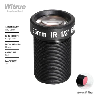 Witrue Eylem Kamera Lens 5 Mega Piksel 25mm IR filtre ile M12 1/2 