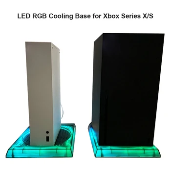 Xbox Serisi X / S oyun Konsolu RGB LED taban oyun standı uzaktan kumanda ile ısı dağılımı APP USB aksesuarı