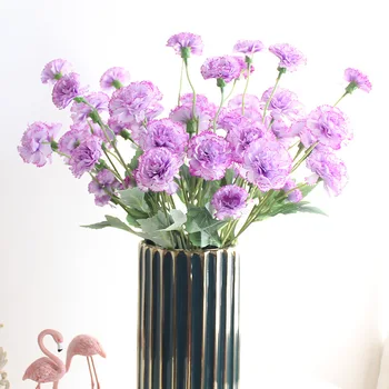 Yapay çiçekler 70 cm Dört Kafaları Gerçekçi Dokunmatik Lisianthus Çiçek Tek Buket Çit Dekorasyon Düğün yıldönümü hediyesi