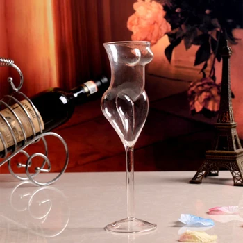 Yaratıcı Kristal Seksi Çıplak Cam Bardak Şık cam kırmızı şarap şişesi Votka Shot Kupası Viski Züccaciye İçme Barware Drinkware