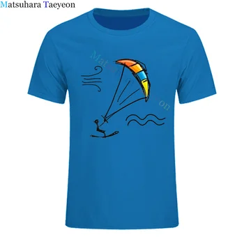Yaz Plaj Uçurtma Sörfü Kiteboard T Shirt Üst Streetwear Pamuk Erkek T Shirt Yeni erkek t-shirtü Giyim Tee