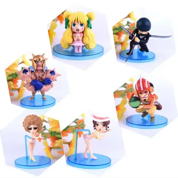 Yeni 6 adet / takım anime one piece pica zoro Usopp pvc action figure lilliput model oyuncaklar kawaii bebek brinquedos juguetes sıcak satış