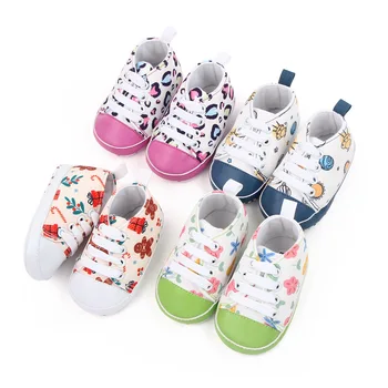 Yeni Bebek Karikatür İlk Yürüteç Ayakkabı Kız Erkek Toddler 0-18M Çocuklar Yumuşak Taban Ayakkabı Sneakers Rahat