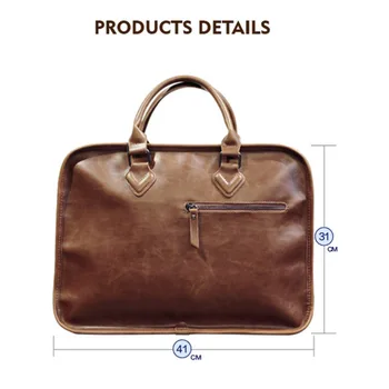 Yeni Deri Erkek Evrak Çantası Vintage İş Kahverengi Omuz Erkek laptop çantası Adam ofis çantaları İçin 14.1 İnç Macbook Air Bolso Hombre