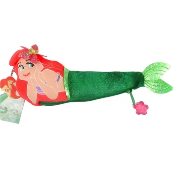 Yeni Disney Film Denizkızı Ariel Prenses Peluş Kalem Çantası Kawaii Mini Kozmetik Çantası noel hediyesi 22cm