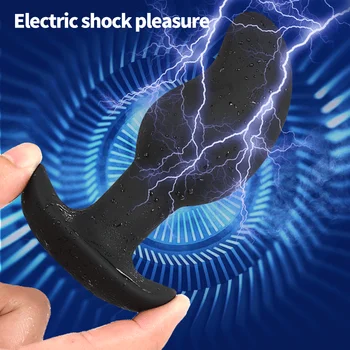 Yeni Elektrik Çarpması Anal g-spot Erkek prostat masaj aleti Kablosuz Uzaktan Kumanda Titreşimli Anal Plug Vibratör Seks Oyuncakları Erkekler İçin Eşcinsel
