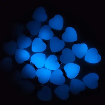 Yeni moda sıcak satış aşk kalp mavi ışık taş charms kolye takı yapımı için 20mm 50 adet / grup Toptan ücretsiz kargo