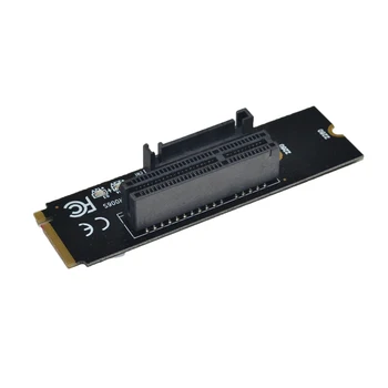Yeni NGFF M. 2 pcı-E 4X Yükseltici Kart M2 M Anahtar PCIe X4 Adaptörü için LED Göstergesi ile SATA Güç Yükseltici Bitcoin Madenci Madencilik