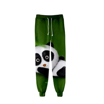 Yeni Spor Ter Pantolon Düz Pantolon Hayvan Panda 3d Baskılı Sweatpants Koşu Uzun Kadın Erkek / Kadın Pantolon