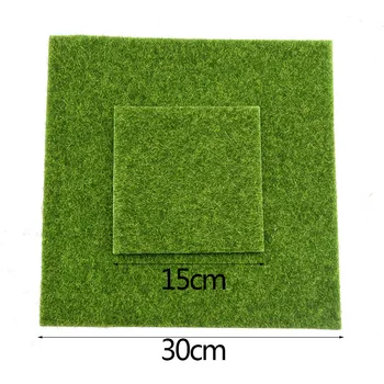 Yeşil suni Çim Çim Halı Sahte Çim Mikro Peyzaj ev bahçe dekorasyonu Gerçek Dokunmatik Yosun Çim Çim 15x15cm 30x30cm