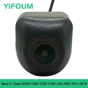 YIFOUM HD Araba Ön Görünüm Park Pozitif Logo Kamera Mercedes Benz C Sınıfı İçin W204 C200 C250 C350 C63 AMG 2011-2016