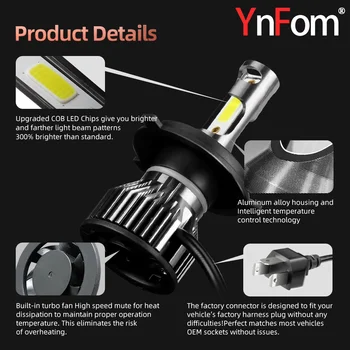 YnFom Toyota Özel LED far lambaları Kiti Harrier U10 U30 U38 U60 1997-2017 Düşük ışın, Yüksek ışın, Sis lambası, Araba Aksesuarları