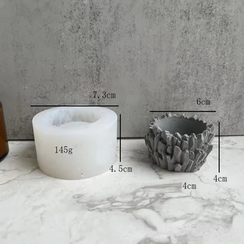 Yuvarlak Etli Saksı silikon kalıp DIY Pot saklama kutusu Alçı Çimento Toprak Reçine Kalıp Şamdan Yapma Araçları Ev Dekor