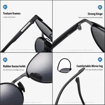 Yuvarlak Polarize Güneş Gözlüğü Erkekler Kadınlar için Vintage Işınları Marka Tasarımcısı Sürüş güneş gözlüğü UV400 koruma gözlükleri 2022 Gözlük