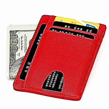 Çanta Para Çantası RFID Engelleme İnce Minimalist Kredi kart tutucu Küçük Cep Cüzdan Erkekler Kadınlar için