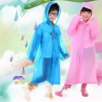Çocuklar Plastik yağmurluk Şeker Renk Tek parça yağmurluk Seyahat Yağmurluk Öğrenci Yağmurluk Su Geçirmez Erkek Kız Kamp Hediyeler
