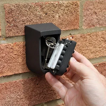 Ücretsiz Kargo Mini Alüminyum Alaşımlı Duvara Monte Anahtar Saklama Gizli Kutu Organizatör Tutucu Şifre Ana anahtarlı kilit Ev Güvenlik