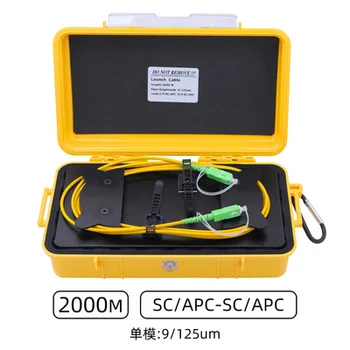 Ücretsiz kargo SC / APC-SC/APC OTDR Ölü Bölge Eliminator, Fiber Yüzükler 500 M Fiber Optik OTDR Lansmanı Kablo Kutusu 1 Km 2 Km SM 1310 / 1550nm