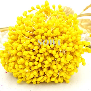 Ücretsiz Kargo Yeni Tasarım Toptan 5mm Çift Kafaları Sarı İnci Çiçek Ercik Kek Dekorasyon İçin Ücretsiz Kargo (900 adet / grup)